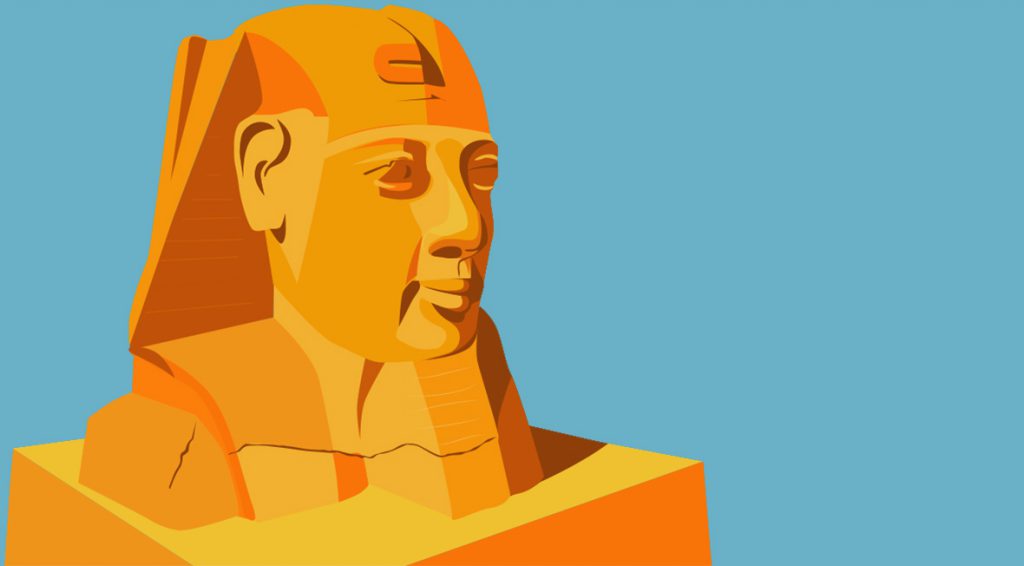 Digital illustration of the Great Sphinx of Giza