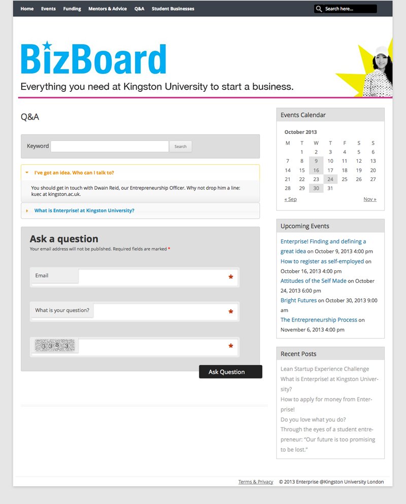 bizboard website