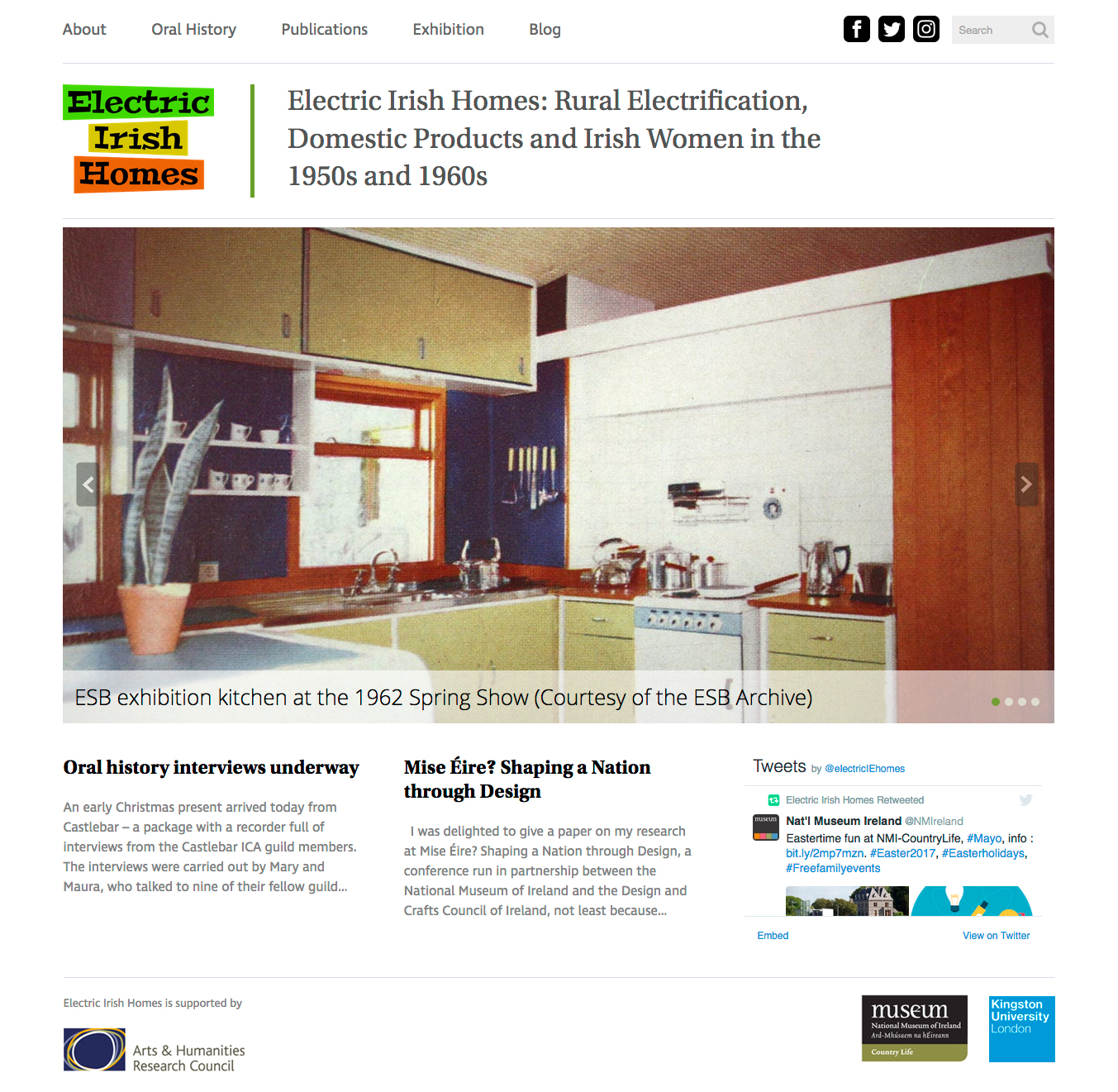 Electric Irish Homes website screenshot