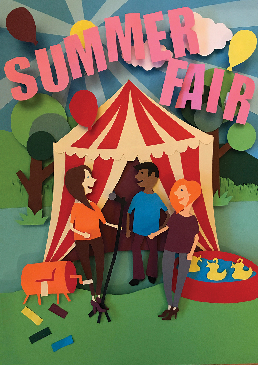Summer fair poster without text