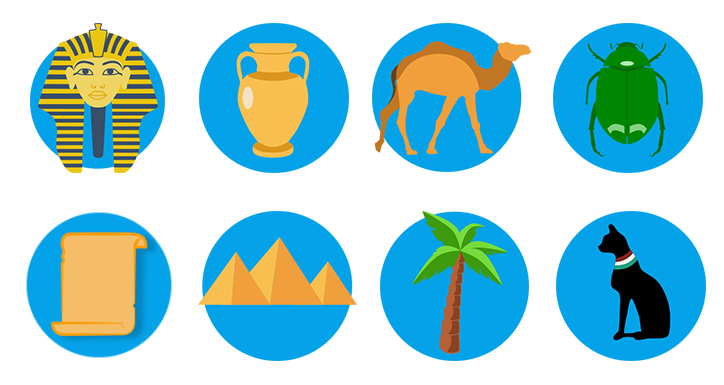 Eight egyptian icons